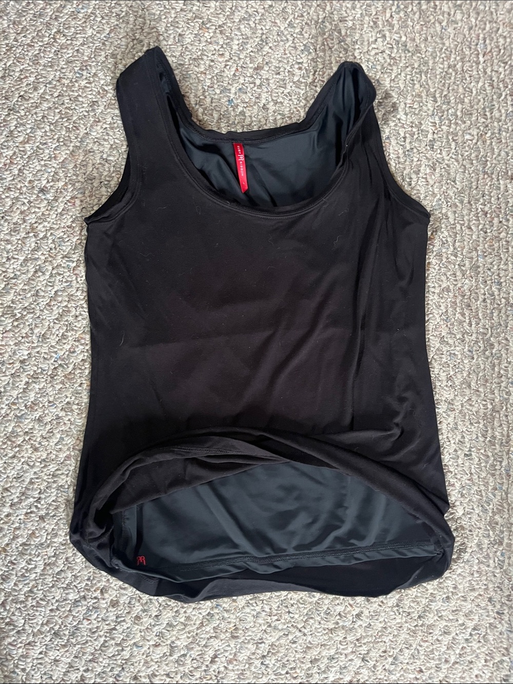 Ruby Ribbon Black Scoop Neck Tank Top